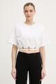 Pinko t-shirt damski bawełniany biały 106907.A3AR