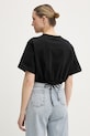 Odzież Pinko t-shirt damski bawełniany 106907.A3AR czarny