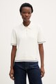 Calvin Klein Jeans polo swetrowe damskie beżowy LV047F320G
