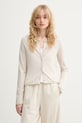 Marc O'Polo kardigán dámsky s ľanom béžová 5000013063