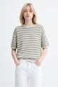 Marc O'Polo Pletena majica ženska z bombažem zelena 5000013149