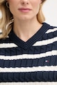 Tommy Hilfiger vesta dámska bavlnená WW0WW48466 tmavomodrá
