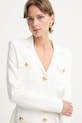 Elisabetta Franchi σακάκι γυναικείο με βισκόζη μπεζ MK10B62E2