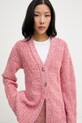 Marimekko kardigán dámsky vlnený ružová 095224