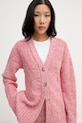 Marimekko kardigán dámsky vlnený ružová 095224