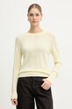 MAX&Co. sweter wełniany MCOBERLINA okrągły żółty 2616361071200