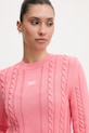 Tommy Jeans sweter damski bawełniany różowy DW0DW22301