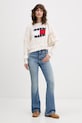 Tommy Jeans sweter damski bawełniany DW0DW22317 beżowy SS26