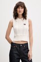 Tommy Jeans vesta dámská bavlněná béžová DW0DW22318