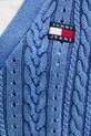 Tommy Jeans kardigan damski bawełniany DW0DW23024 niebieski