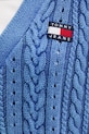 Tommy Jeans kardigan damski bawełniany DW0DW23024 niebieski