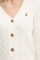 U.S. Polo Assn. kardigán dámsky bavlnený CABLE KNIT WUP0400 béžová