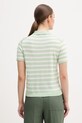 Odjeća Tommy Hilfiger pletena polo majica ženska s dodatkom svile WW0WW48503 zelena