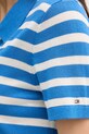 Tommy Hilfiger pletena polo majica ženska s dodatkom svile WW0WW48503 plava