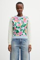 Kenzo Jumper sweter z wełną damski niebieski FG52PU7453DY