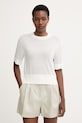 Armani Exchange свитер с коротким рукавом женский с добавлением льна бежевый XW001912.AF21575