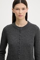 rag & bone kardigan damski z dodatkiem wełny Wallace szary RG5I25H6MWC
