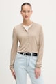 HUGO kardigan za žene s primjesom svile Sessiry bež 50561176