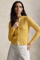 Polo Ralph Lauren kardigan ženski bombažen COTTON-LSL-CRD rumena 211971868507