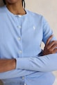 Polo Ralph Lauren PIMA COTTON-LSL-CRD светр на застібці з бавовною жіночий блакитний 211971871504