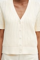 Anine Bing FLYNNE CARDIGAN - CREAM kardigan damski z bawełną beżowy A.09.11917.IVY1