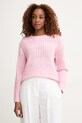 Morgan sweter damski różowy MAMOI