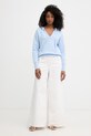 Morgan sweter damski z wiskozy MBALONA niebieski SS26