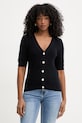 Morgan kardigan damski bawełniany granatowy MYRTILE