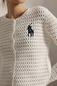 Polo Ralph Lauren sweter rozpinany damski bawełniany biały 211A12705
