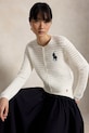 Polo Ralph Lauren sweter rozpinany damski bawełniany 211A12705 biały