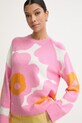 Marimekko sweter damski bawełniany różowy 095493