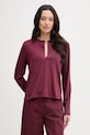 United Colors of Benetton tričko s dlhým rukávom dámske burgundské 3TVRD4025