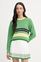 Lacoste svetr dámský s příměsí vlny zelená AF1815