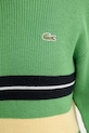 Lacoste svetr dámský s příměsí vlny AF1815 zelená