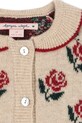 Konges Sløjd kardigan z dodatkiem wełny dziecięcy BELOU KNIT COLLAR CARDIGAN beżowy KS104226.PreSpring