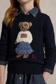 Polo Ralph Lauren sweter bawełniany dziecięcy 313702268001 granatowy