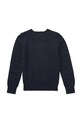 Dziewczynka Polo Ralph Lauren sweter bawełniany dziecięcy 313702268001 granatowy