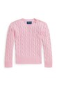 Παιδικό βαμβακερό πουλόβερ Polo Ralph Lauren 312901316010 ροζ SS26