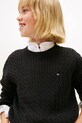 Дівчинка Дитячий бавовняний светр Tommy Hilfiger KG0KG08848.128.176.PPY2 чорний
