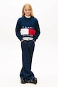 Dziewczynka Tommy Hilfiger sweter bawełniany dziecięcy KG0KG08922.116.122.PPY2 granatowy