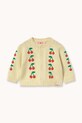 Tinycottons kardigan bawełniany niemowlęcy MINI CHERRIES KNITTED BABY CARDIGAN pozostałe żółty SS26.389