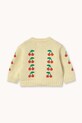 Tinycottons kardigan bawełniany niemowlęcy MINI CHERRIES KNITTED BABY CARDIGAN SS26.389 żółty SS26