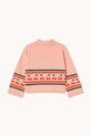 Dziewczynka Tinycottons sweter bawełniany dziecięcy CHERRIES SWEATER SS26.409 różowy