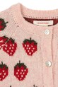 Dziewczynka Konges Sløjd kardigan z dodatkiem wełny dziecięcy BELOU KNIT CARDIGAN KS104693.PPY2 różowy