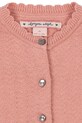 Dziewczynka Konges Sløjd kardigan bawełniany dziecięcy CYPRES CARDIGAN GOTS KS104755.PPY2 różowy