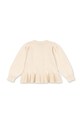 Konges Sløjd kardigan bawełniany dziecięcy SOLEIL CARDIGAN GOTS KS105083.PPY2 beżowy SS26