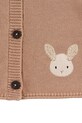 Donsje kardigan bawełniany niemowlęcy Danta Cardigan Fluffy Bunny 3047201 pomarańczowy