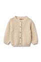 Wheat kardigan bawełniany niemowlęcy pozostałe beżowy 4534.560.GOTS