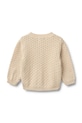 Wheat kardigan bawełniany niemowlęcy 4534.560.GOTS beżowy SS26