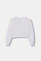 United Colors of Benetton kardigan dziecięcy ażurowy 13KNC601Z.G.Stagionale biały SS26
